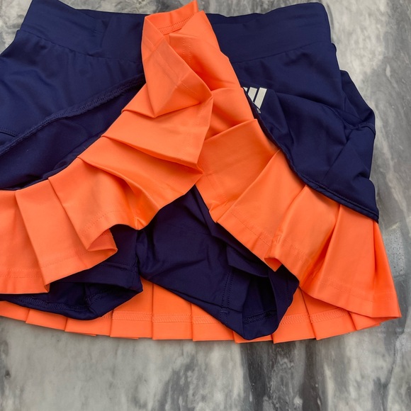 Adidas Navy and Orange Tennis Skirt Skort - Picture 3 of 4